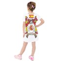 Kids  Short Sleeve Velvet Dress 