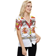 Bow Sleeve Button Up Top 