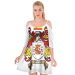 Zabaeleche Coat of Arm Cutout Spaghetti Strap Chiffon Dress