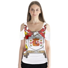 Butterfly Sleeve Cutout T-Shirt  