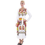 Zabaeleche Coat of Arm Velvet Maxi Wrap Dress