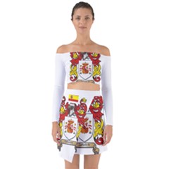 Off Shoulder Top with Skirt Set 
