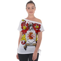 Off Shoulder Tie-Up T-Shirt 