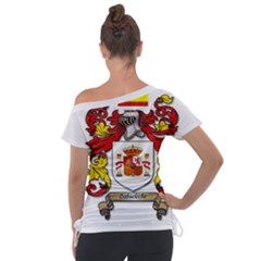 Off Shoulder Tie-Up T-Shirt 