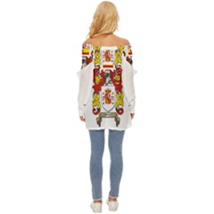 Off Shoulder Chiffon Pocket Shirt 
