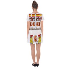 Drop Hem Mini Chiffon Dress 