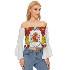 Off Shoulder Flutter Bell Sleeve Top 