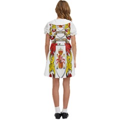 Kids  Bow Tie Puff Sleeve Dress 