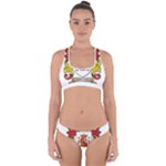 Zabaeleche Coat of Arm Cross Back Hipster Bikini Set