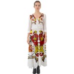 Zabaeleche Coat of Arm Button Up Boho Maxi Dress