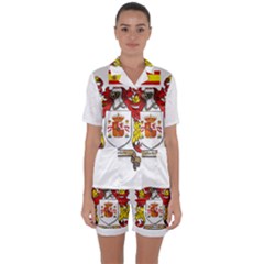 Satin Short Sleeve Pajamas Set 