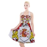 Zabaeleche Coat of Arm Halter Party Swing Dress 