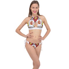 Cross Front Halter Bikini Set 