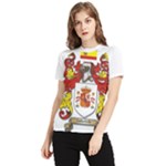 Zabaeleche Coat of Arm Women s Short Sleeve Rash Guard