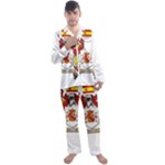 Zabaeleche Coat of Arm Men s Long Sleeve Satin Pajamas Set