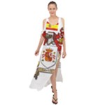 Zabaeleche Coat of Arm Maxi Chiffon Cover Up Dress