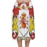 Zabaeleche Coat of Arm Velvet Flared Midi Skirt