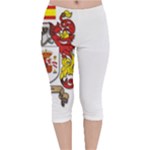 Zabaeleche Coat of Arm Velvet Capri Leggings 