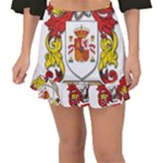 Zabaeleche Coat of Arm Fishtail Mini Chiffon Skirt