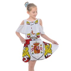 Kids  Shoulder Cutout Chiffon Dress 