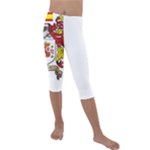 Zabaeleche Coat of Arm Kids  Lightweight Velour Capri Leggings 