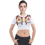 Zabaeleche Coat of Arm Short Sleeve Cropped Jacket
