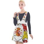 Zabaeleche Coat of Arm Plunge Pinafore Velour Dress