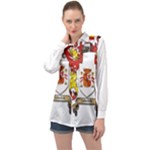 Zabaeleche Coat of Arm Long Sleeve Satin Shirt