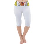 Zabaeleche Coat of Arm Lightweight Velour Cropped Yoga Leggings