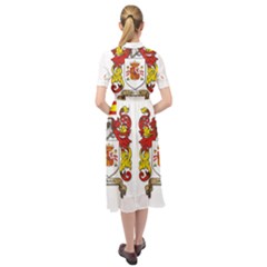 Keyhole Neckline Chiffon Dress 
