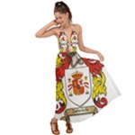 Zabaeleche Coat of Arm Backless Maxi Beach Dress