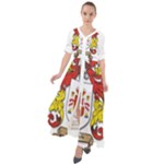 Zabaeleche Coat of Arm Waist Tie Boho Maxi Dress