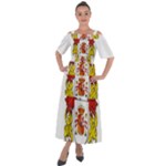 Zabaeleche Coat of Arm Shoulder Straps Boho Maxi Dress 