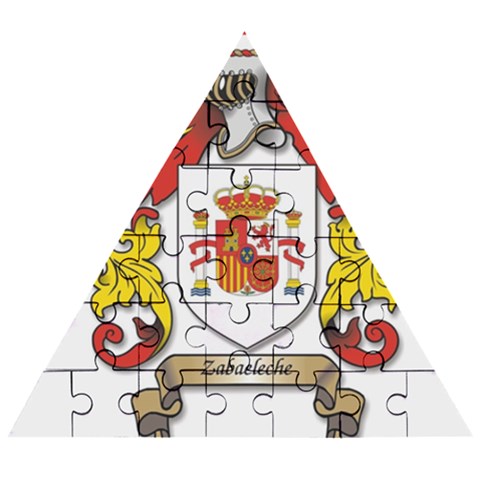Zabaeleche Coat of Arm Wooden Puzzle Triangle from ArtsNow.com