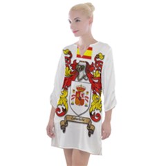 Open Neck Shift Dress 