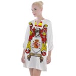 Zabaeleche Coat of Arm Open Neck Shift Dress