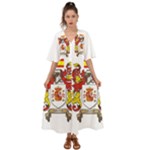 Zabaeleche Coat of Arm Kimono Sleeve Boho Dress
