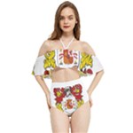 Zabaeleche Coat of Arm Halter Flowy Bikini Set 