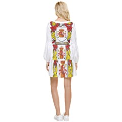 Tiered Long Sleeve Mini Dress 