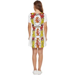 Tiered Short Sleeve Babydoll Dress 