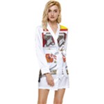 Zabaeleche Coat of Arm Long Sleeve Satin Robe