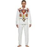 Zabaeleche Coat of Arm Men s Long Sleeve Velvet Pocket Pajamas Set
