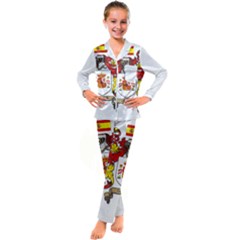 Kids  Satin Long Sleeve Pajamas Set 