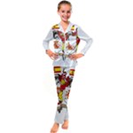 Zabaeleche Coat of Arm Kid s Satin Long Sleeve Pajamas Set
