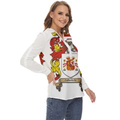 Zip Up Long Sleeve Blouse 
