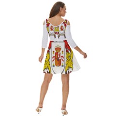 Shoulder Cut Out Zip Up Dress 