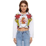 Zabaeleche Coat of Arm Women s Lightweight Cropped Hoodie