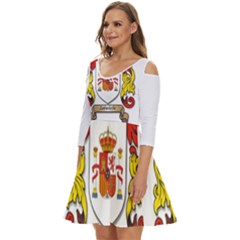 Shoulder Cut Out Zip Up Dress 