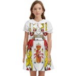 Zabaeleche Coat of Arm Kids  Bow Tie Puff Sleeve Dress