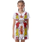 Zabaeleche Coat of Arm Kids  Asymmetric Collar Dress
